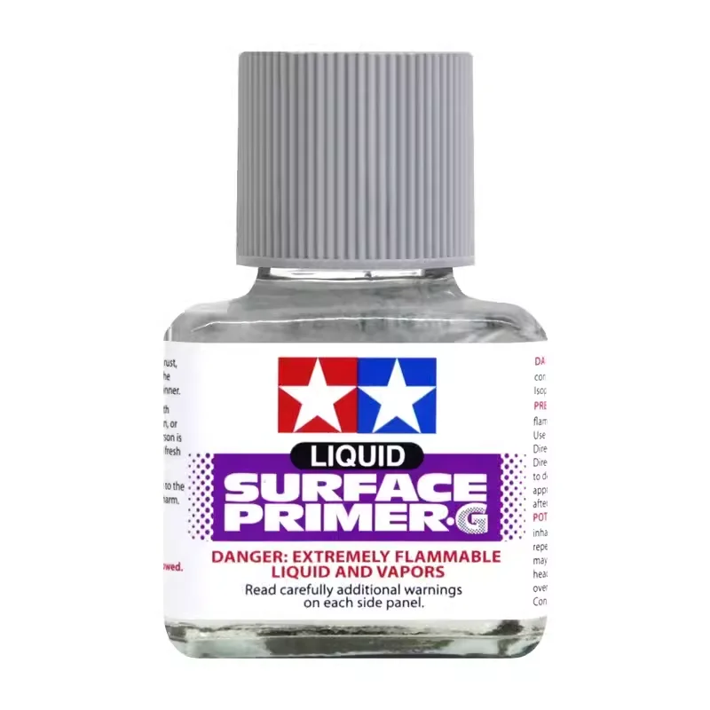 TAMIYA-imprimación de superficie líquida blanca y gris, modelo militar artesanal, herramienta de construcción, 40ml, 87096, 87075