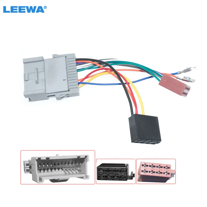 LEEWA Car CD Radio Audio ISO Wiring Harness Adapter for Buick Chevrolet GMS Hummer H3 Pontiac Suzuki Vitara Head Units Cable