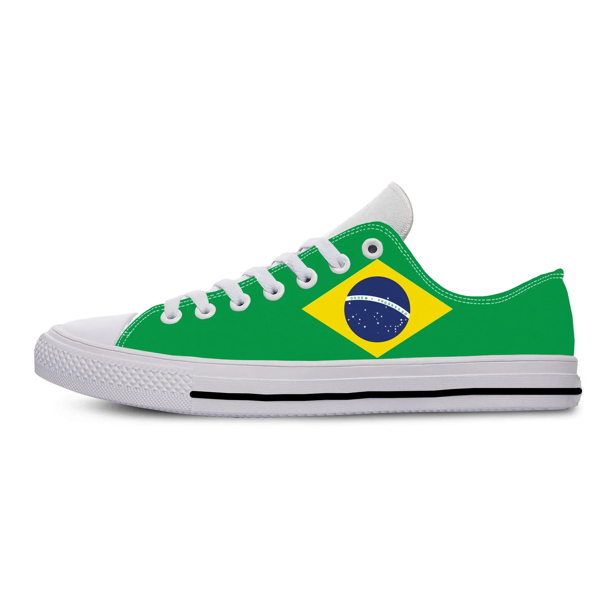 

Brazil Flag Low Top Sneakers Mens Womens Teenager Casual Shoes Canvas Running Shoes 3D Printed Breathable Lightweight shoe