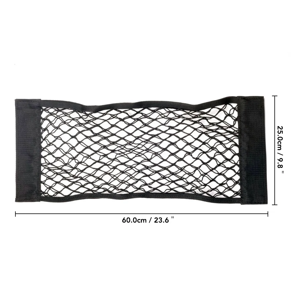 Auto Zurück Hinten Mesh Kofferraum Sitz Elastische String Net Magie Aufkleber Universal Lagerung Tasche Tasche Käfig Auto Organizer Sitz Zurück Tasche