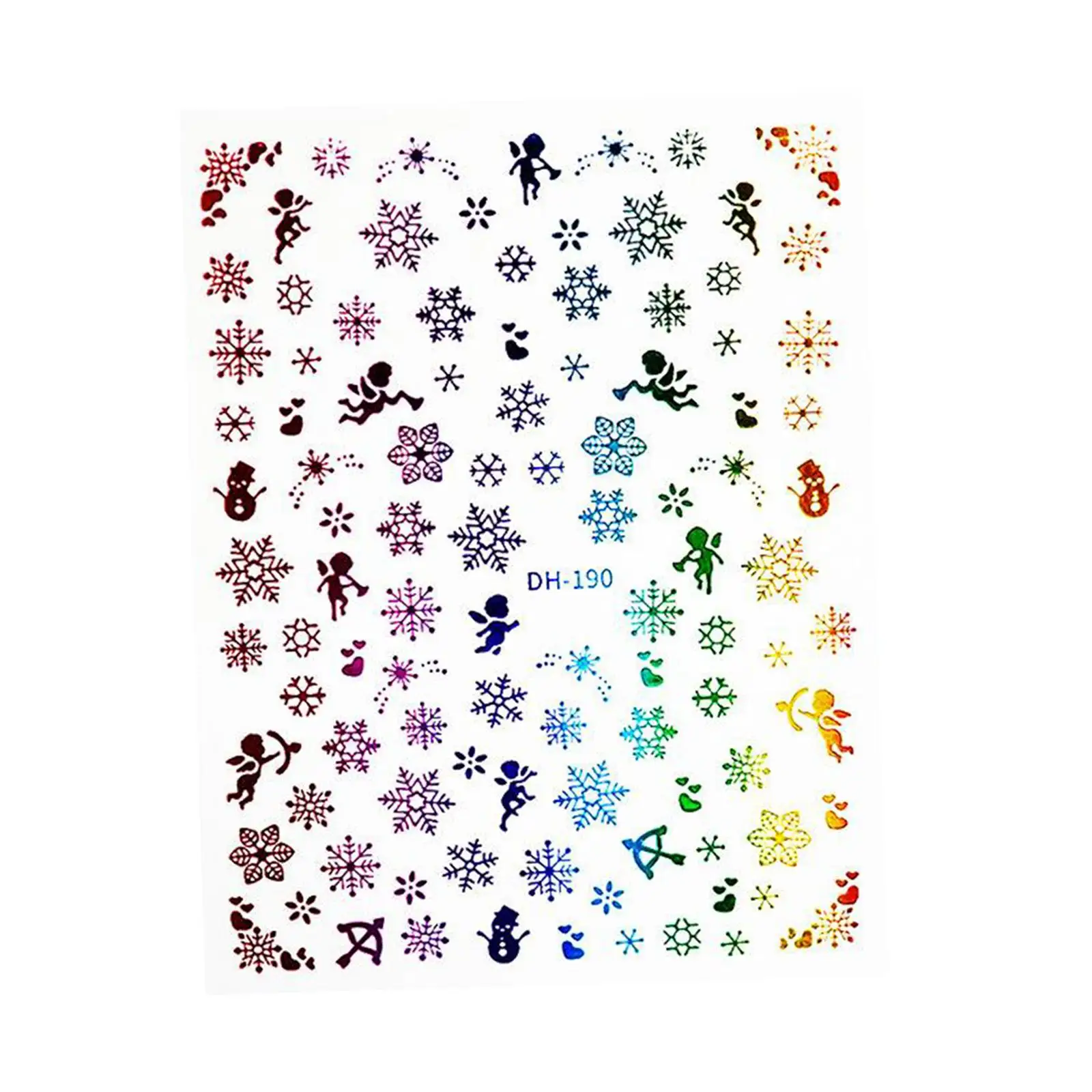1 Sheet Christmas Stickers - DIY Nail Decals for Women Girls Kids Manicure Nail Salon