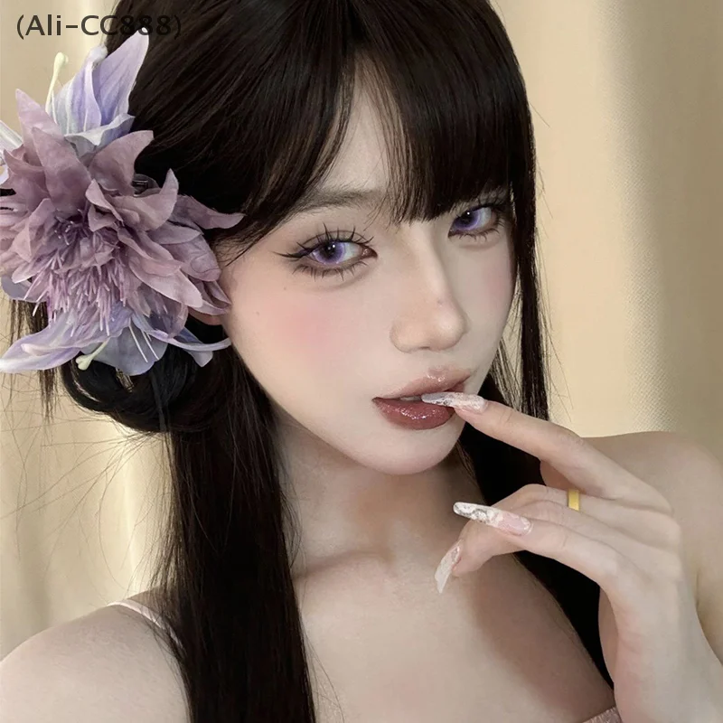 Bohemian Vacation Style Lily Flower Hair Clips Fairycore Simulation Flower Photo Hair Ornaments Side Clip Wer Headdresses