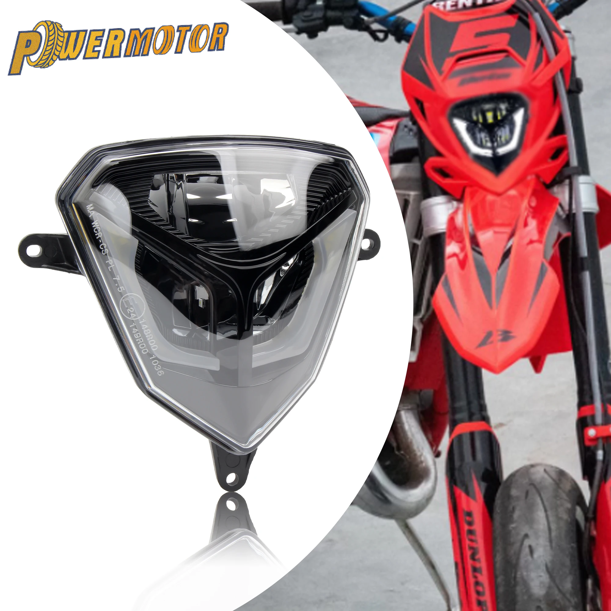 

Motorcycle LED Headlight Assembly For Beta RR 125 200 250 300 350 400 450 Xtrainer Dirt Bike Replacement Accessories