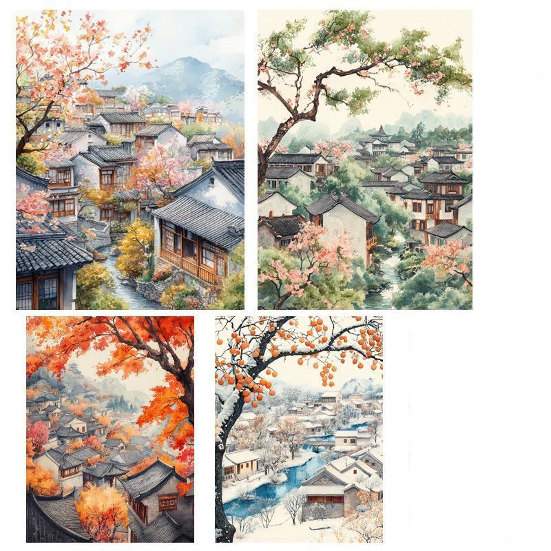 

Весенне-зимние наборы для вышивки «сделай сам», наборы для вышивки крестом, нитки для рукоделия, наборы для домашнего декора, ручная работа, 11CT, 9CT