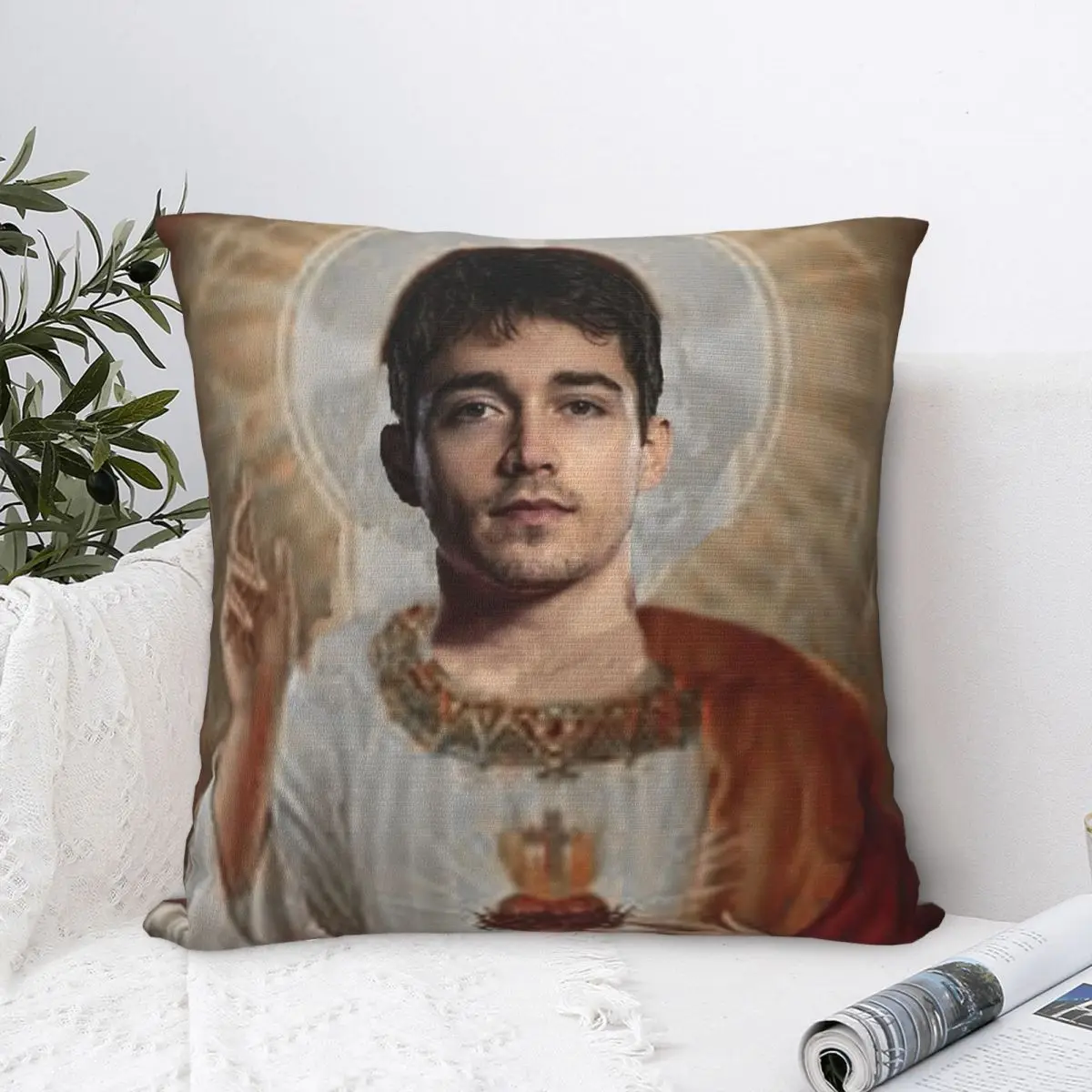 San Charles Leclerc Square Pillowcase Cushion Cover Comfort Pillow Case Velvet Throw Pillow cover For Home Bedroom Car