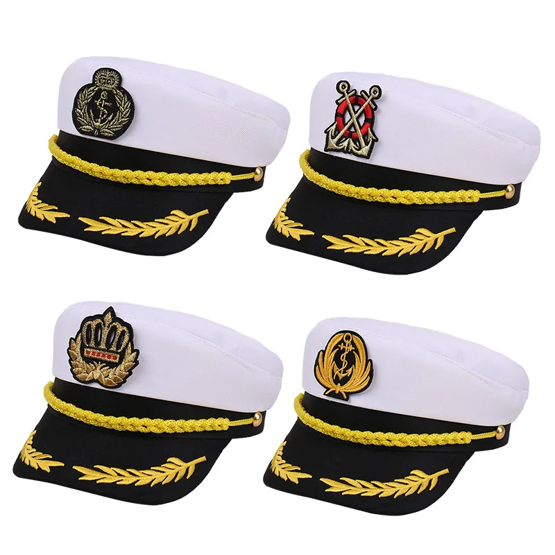 2025 New Spring Summer Party Yacht Captain Hat - Sailor Style Outdoor Sun Protection Performance Cap