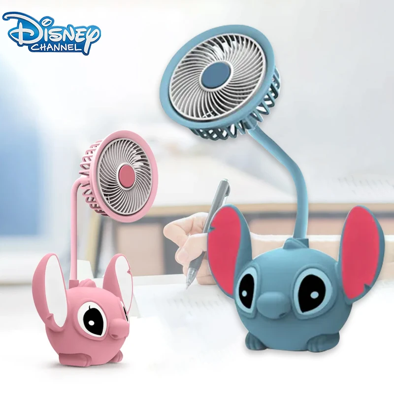 Disney Stitch Fan Cartoon Multifunction Pencil Sharpener Child Birthday Gift Funny Creativity Fan