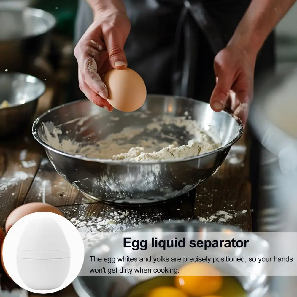 Dead Corner Structure Egg Separator Cartoon Egg White Separator Tool Removable Yolk Filter for Baking Quick Rinse Reusable