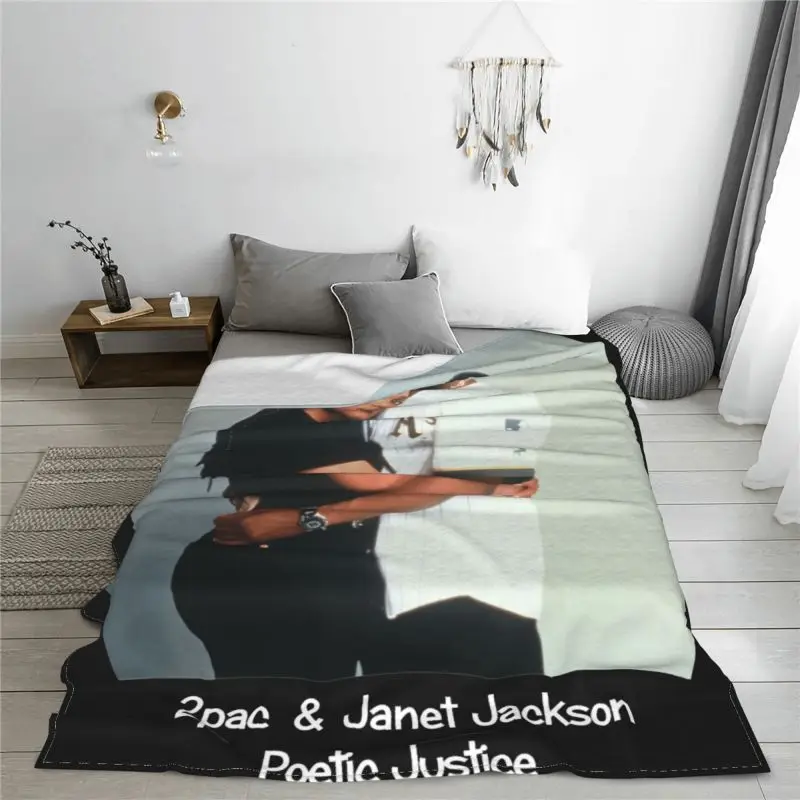 2Pac 2Pac And Janet Jackson Poetic Justice Blanket Winter Comfort All Season Cover Blanket Machine Washable