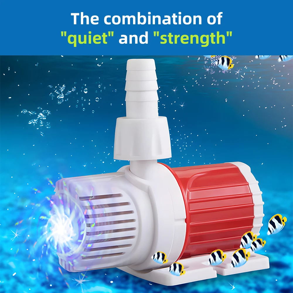 DC 12V 20W 1000-1200L/H Submersible Pump Ultra-Quiet 16.4ft Max Lift Booster Brushless Pump for Pond Fish Tank Fountain