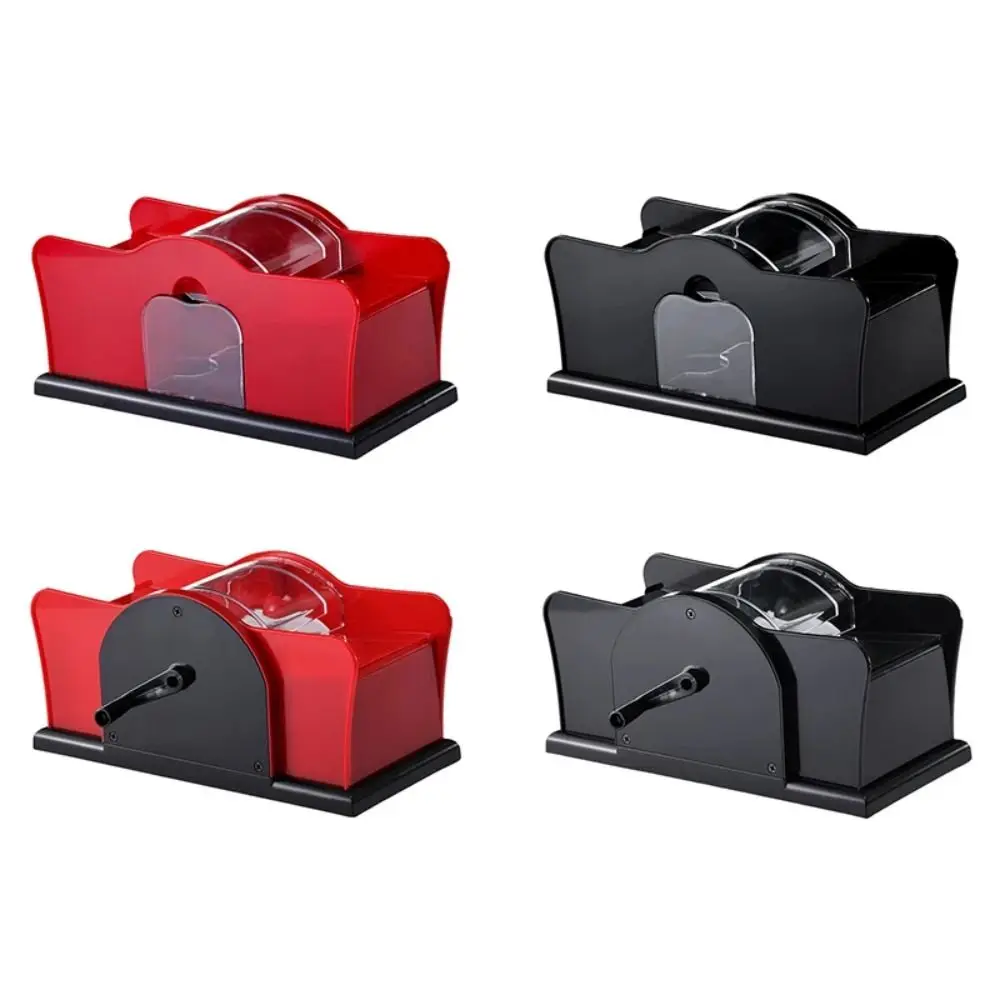 Easy-To-Use Manual Card Shuffler with Handle Anti-Cheat Mechanism Poker Card Shuffler 2 Deck Capacity Fair Play