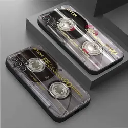 Vintage Music Tapes For Samsung Galaxy A55 Case A54 A52S A53 A51 A34 A35 A33 A32 A50 A72 A71 A30 A7 A9 Cases Soft Cover Cassette
