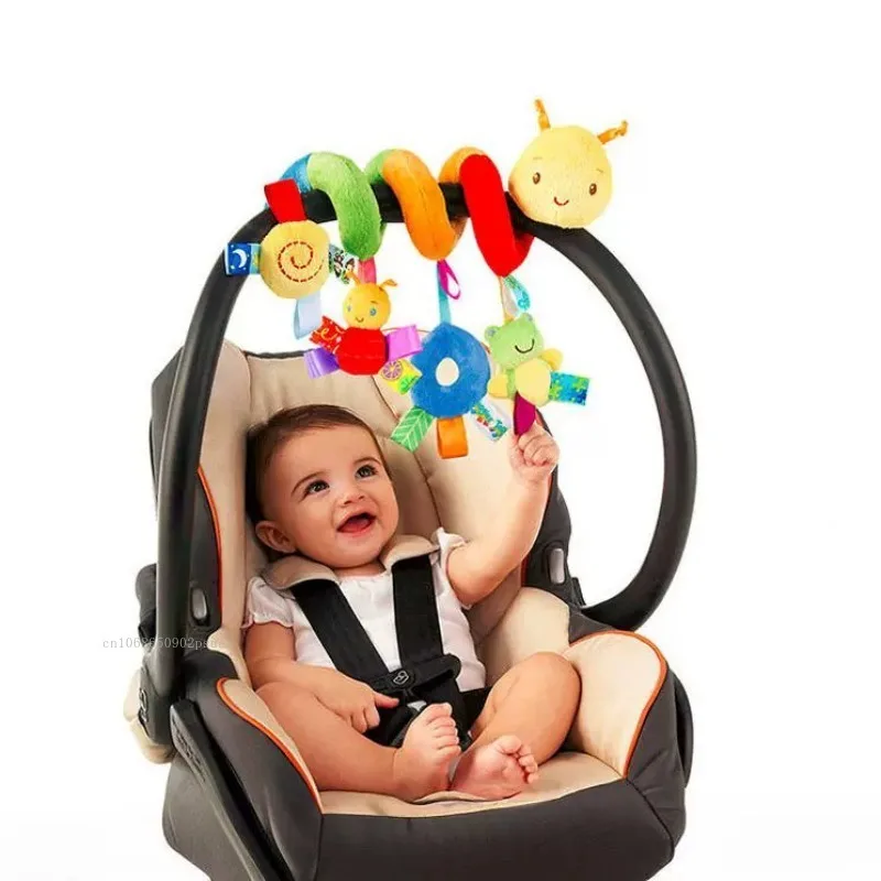 Plush Baby Bed Hanging Toy Educational Toy for Newborns Hanging Infant Crib Spiral Stroller Toy Stroller Hanging Accessories
