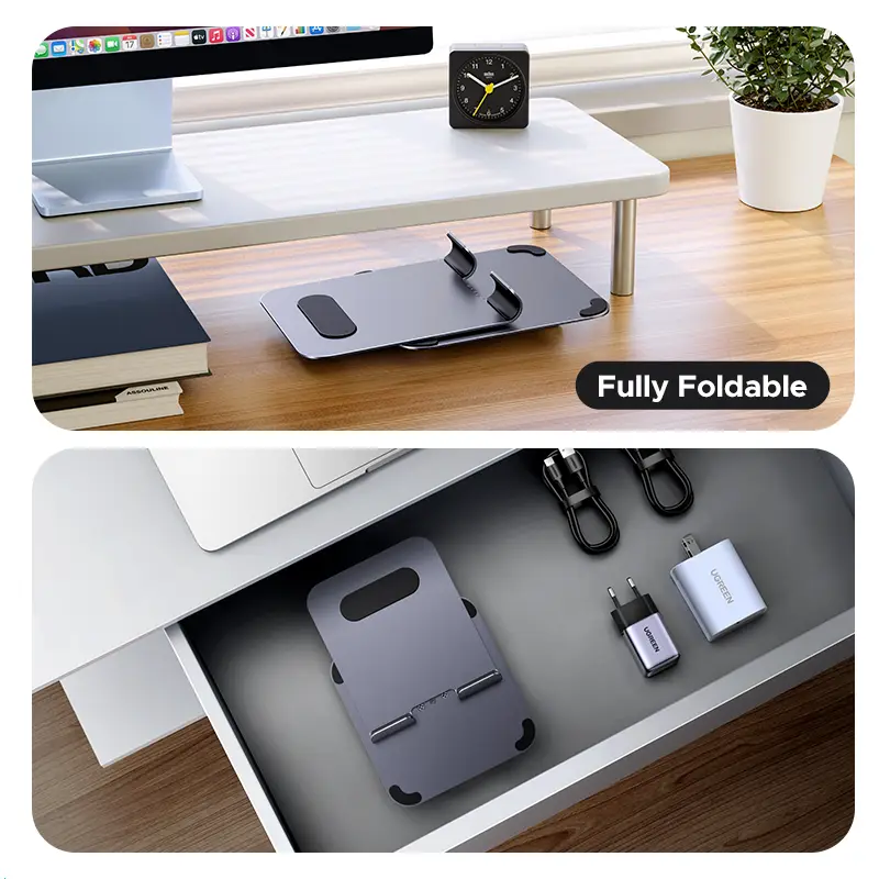 UGREEN Tablet Phone Stand For iPad Pro iPhone Xiaomi Tablet Support 360°Rotatable Aluminum iPad Stand Laptop Stand Tablet Holder - 6
