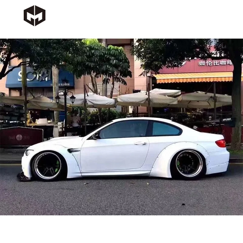 Fiberglass Front Rear Bumper LIP Side Skirt Fender  F80 F82 LB WIDE  Body Kit Liberty Walk Wide Body Kit for BMW M4 F82