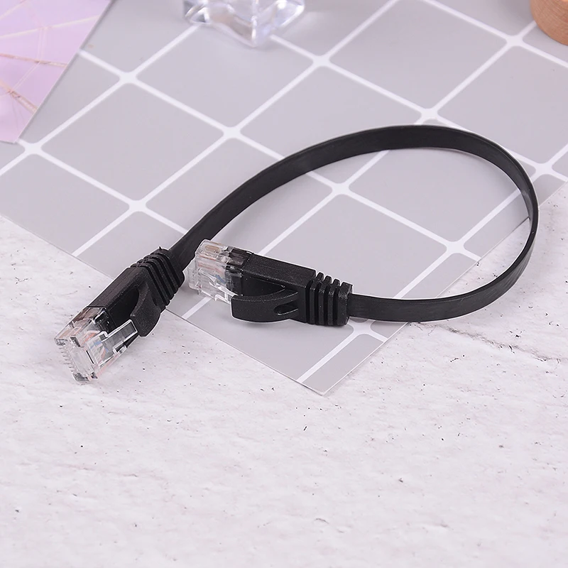 Black Cable Rj45 Ethernet 10 Inch 25cm Network Cat Patch Cord Internet Cat6 Wire