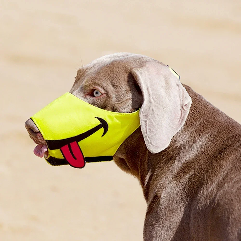 

Dog Mouth Cover Dog Mask Bite-proof Dog Mask Barking-proof Barker Breathable Cartoon Nylon Pet Mouth Cover