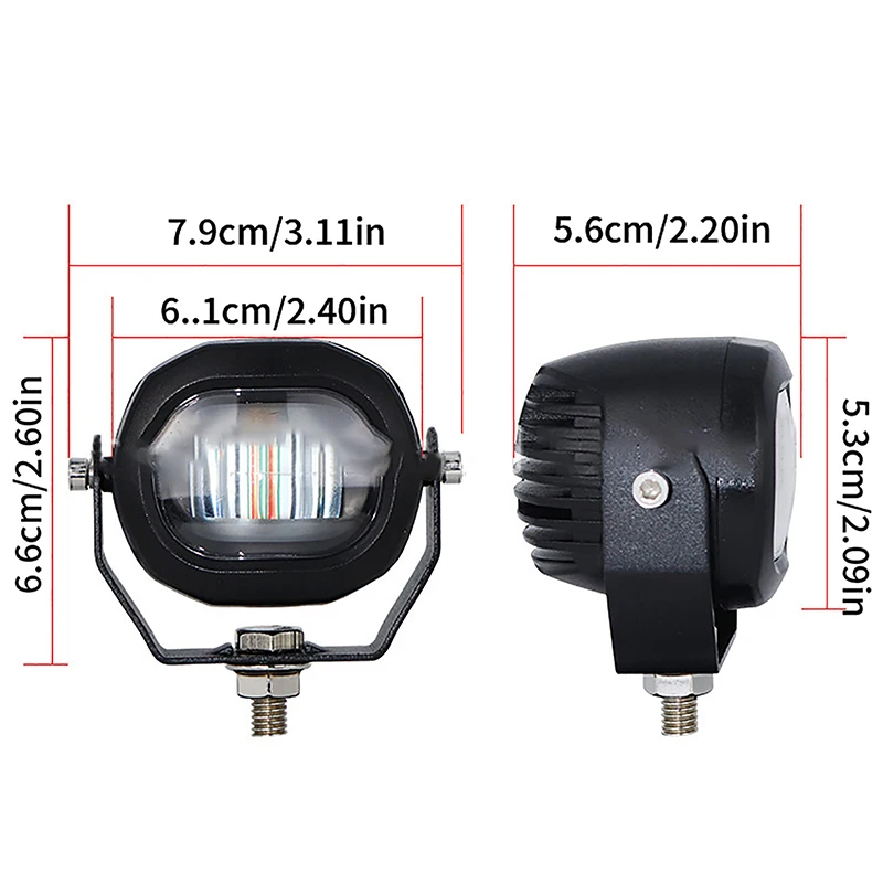 레드 LED 지게차 연청 레드 플러드 빔 지게차, 레드 위험 구역 경고등, 12V-80V, 10W