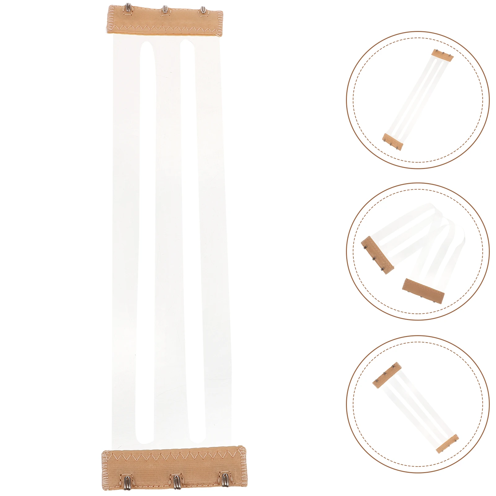 

Invisible Bra Extender 3 Hook Skin Color Elastic Band Buckle Bras Straps Adjusters Women Summer