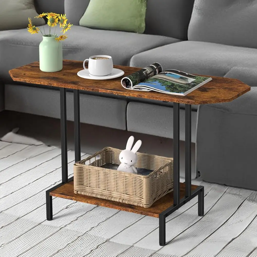 

Rustic Coee Table 2-Tier Wood Tea Table Coee Tables or Living Room Industrial RecCoee Table or Large or Small Spaces Center Tabl