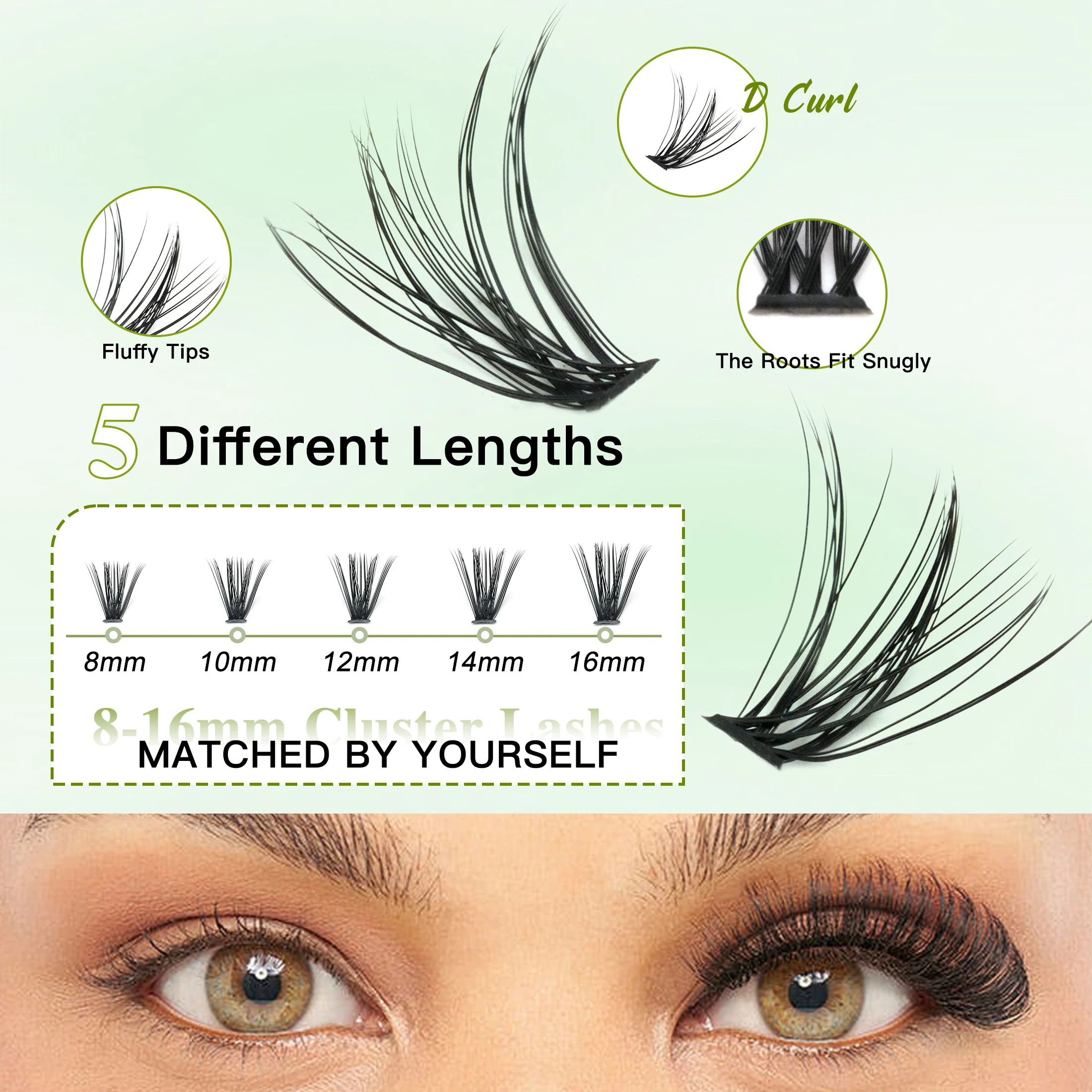 240 pçs clusters de cílios lash bond & seal ferramentas de maquiagem diy kit de extensão de cílios para colagem cílios colagem cola acessórios