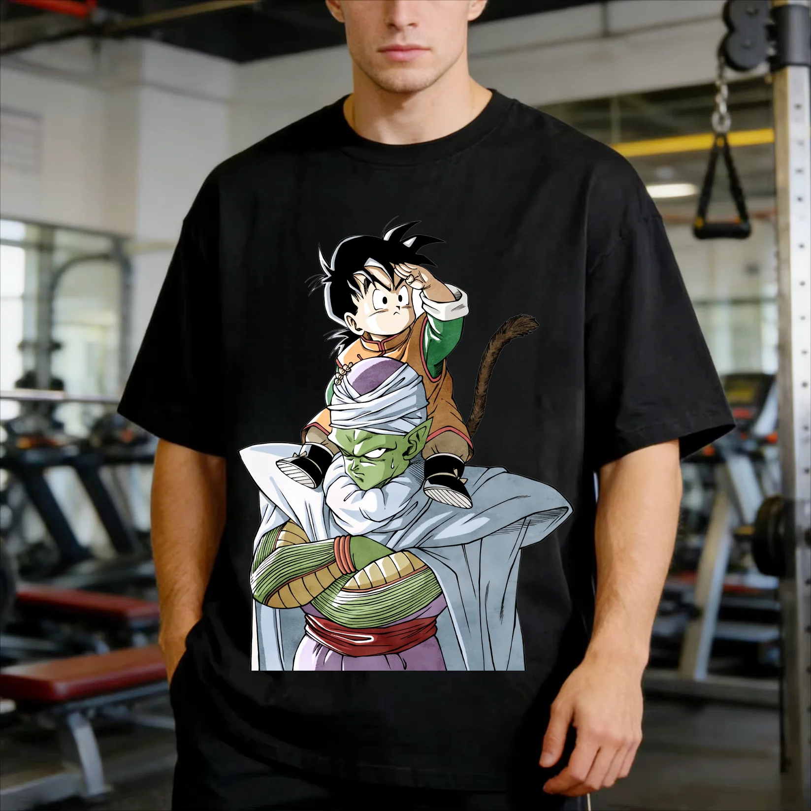 

Футболка оверсайз с принтом Dragon Ball Anime Gohan Piccolo, семейный комплект для родителей и детей, повседневная уличная одежда, дышащая ткань