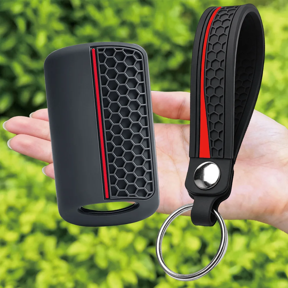 For Yamaha NMAX NVX NVX155 XMAX XMAX300 QBIX AEROX Janus Soft Touch Key Protector With Compact Finger Loop And Key Ring