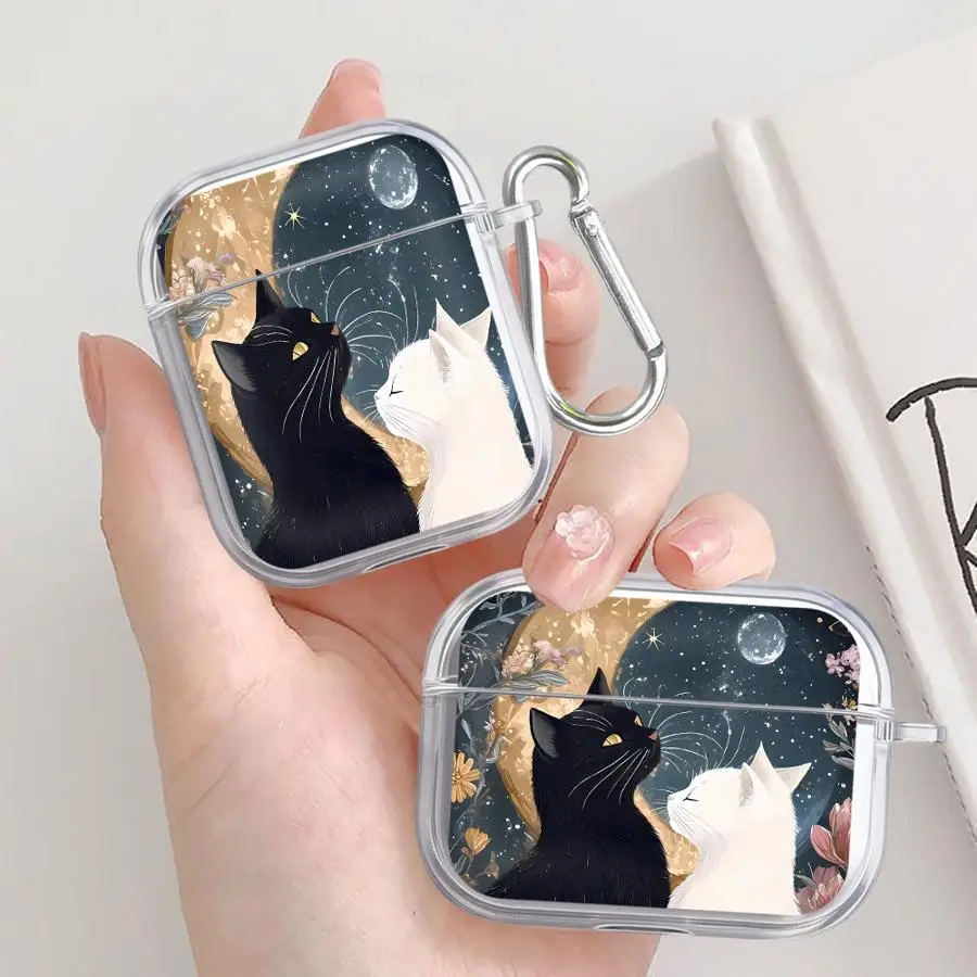 

Cartoon Cat Clear Earphone Cases Cover Case For Airpods Pro2 2 4 Pro Pro3 1 3