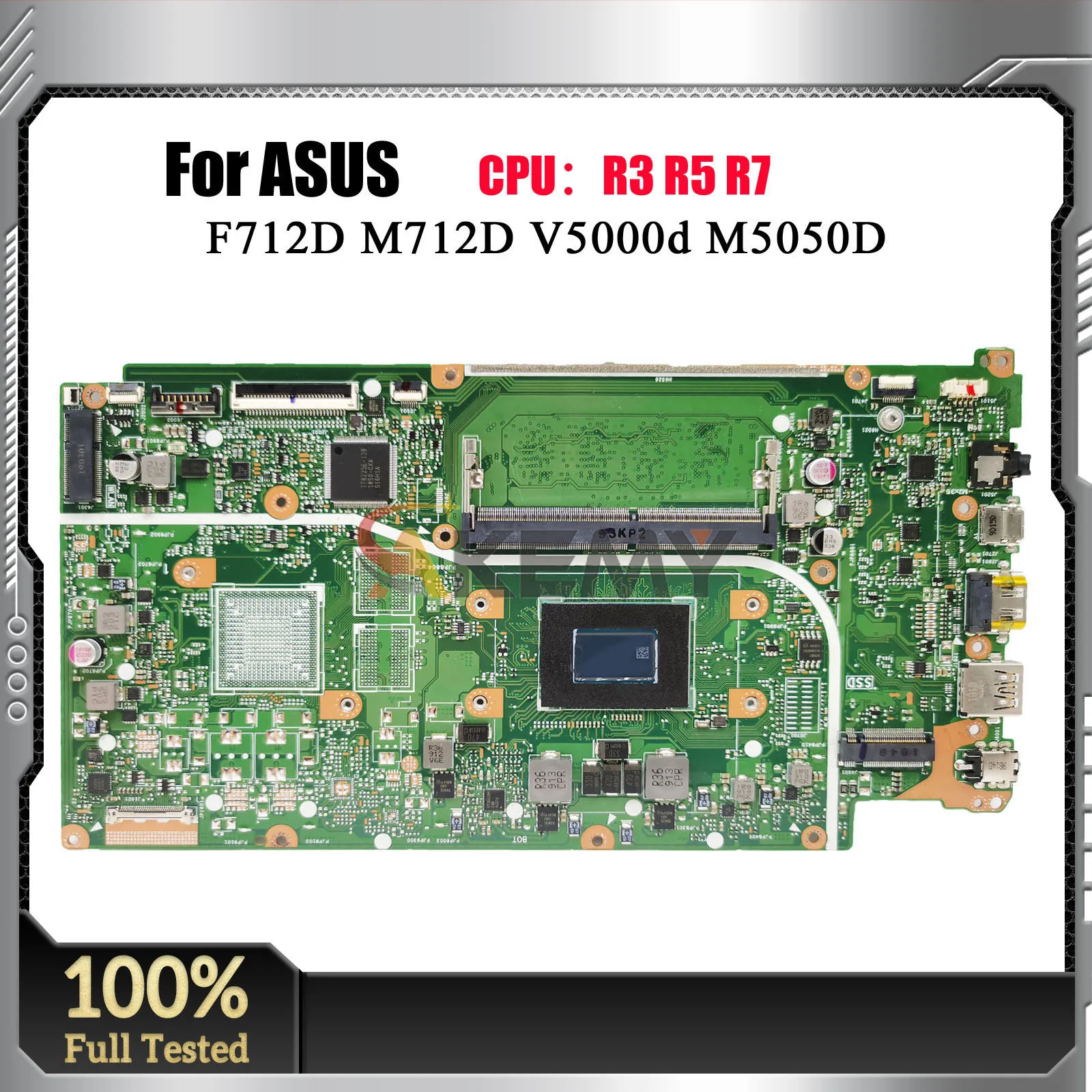 X712DA Laptop Motherboard For ASUS VivoBook X712DA M712D X712DK X712D F712D V5000d M5050D Mainboard R3 R5 R7 CPU 100% Tested