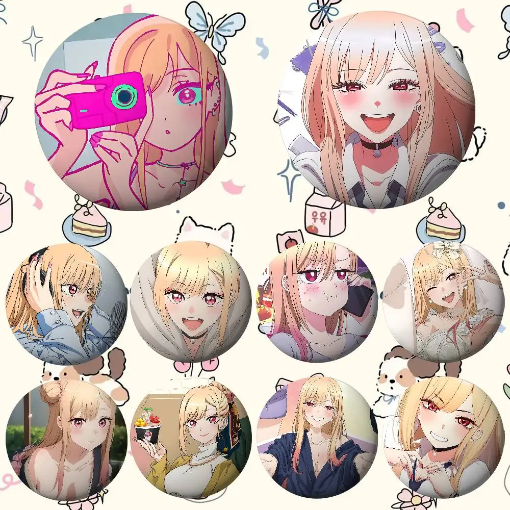 Anime My Dress Up Darling Cartoon Cover Broschen Lustige Meme Abzeichen Modeschmuck Geschenke