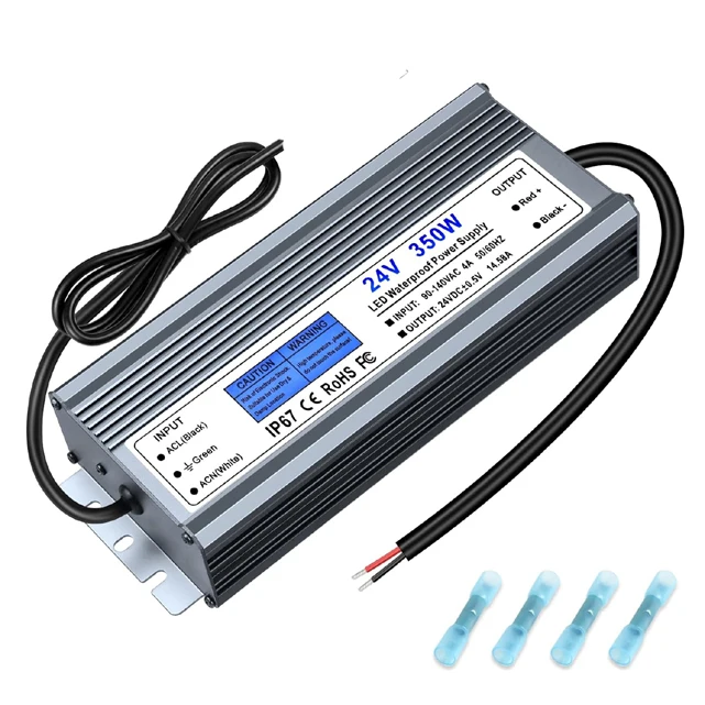 350W Waterproof Ip67 High Quality Led Lighting Driver 12V 24V 36V 48V Ac to Dc Constant Voltage Switching Power Supply