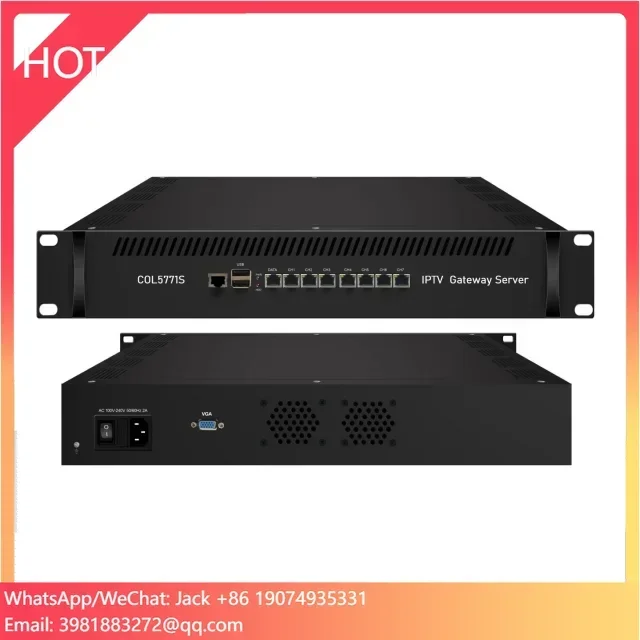

Hotel Server All In One Live Channels VOD Program HTTP , UDP , HLS , RTMP IP Converter Gateway COL5771S
