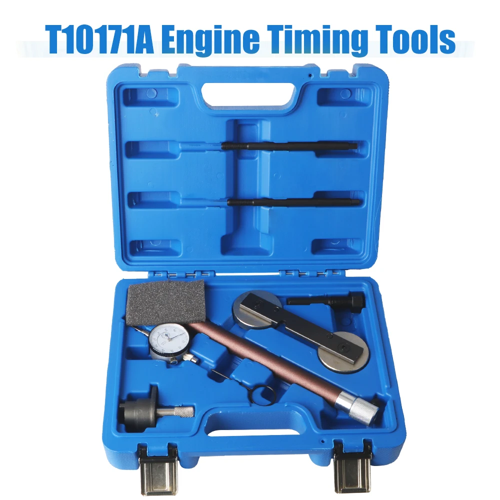 

Engine Timing Tools For VW AUDI Seat Skoda T10171A Inc Dial Gauge Tdc + Locking Tools Car Repair Tools