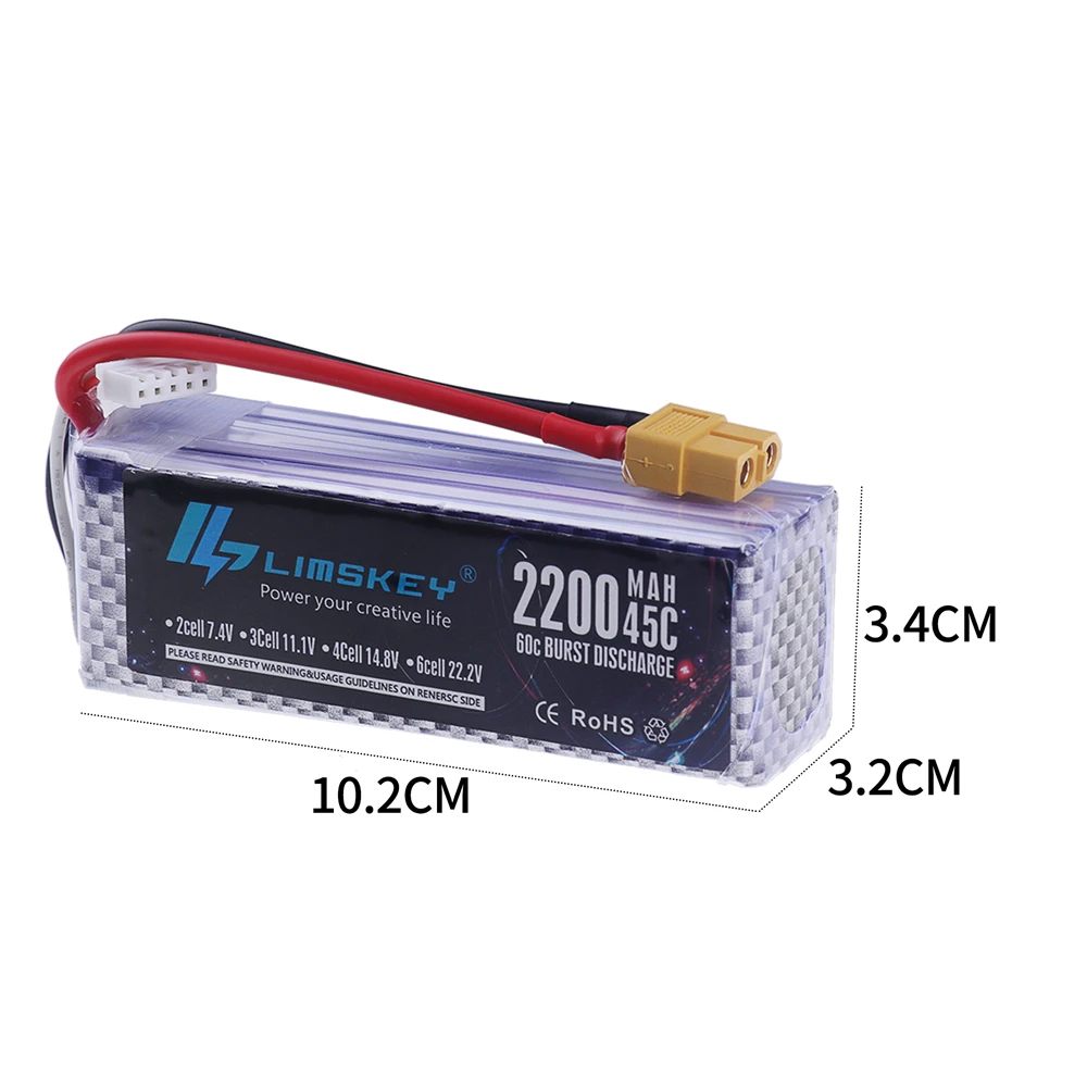 Batterie Fuchsia 4S pour Drone RC FPV, 14.8V, 1500mAh, 1800mAh, 2200mAh, 2600mAh, 3300mAh, 3000mAh, 45C, 60C, Quadcopter, Voiture de course, Deans, Count60