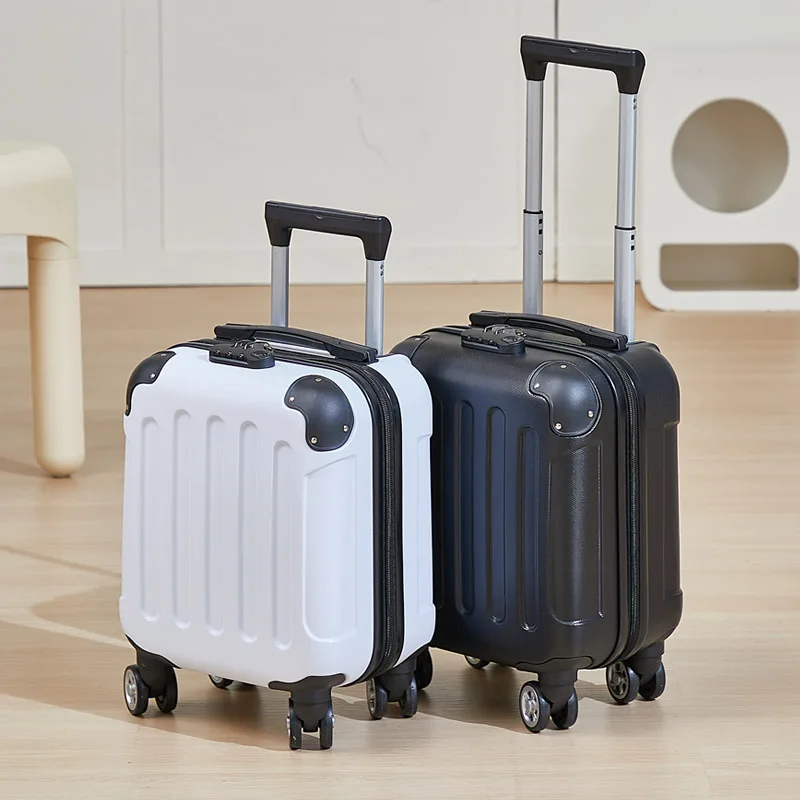 4-Inch Carry-On Suitcase Large Capaci Travel Toiletry Storage Handheld Small Box Leather Suitcase with Pull Rod