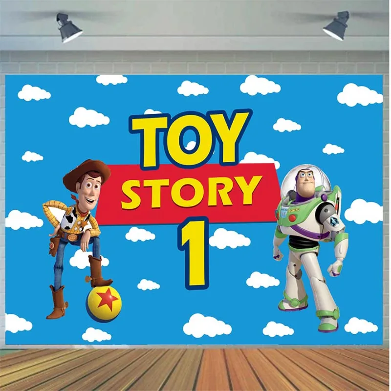 Toy Story Woody fundo para fotografia, decoração de pano de fundo, adereços suprimentos, banner, foto, personalizar, festa de aniversário