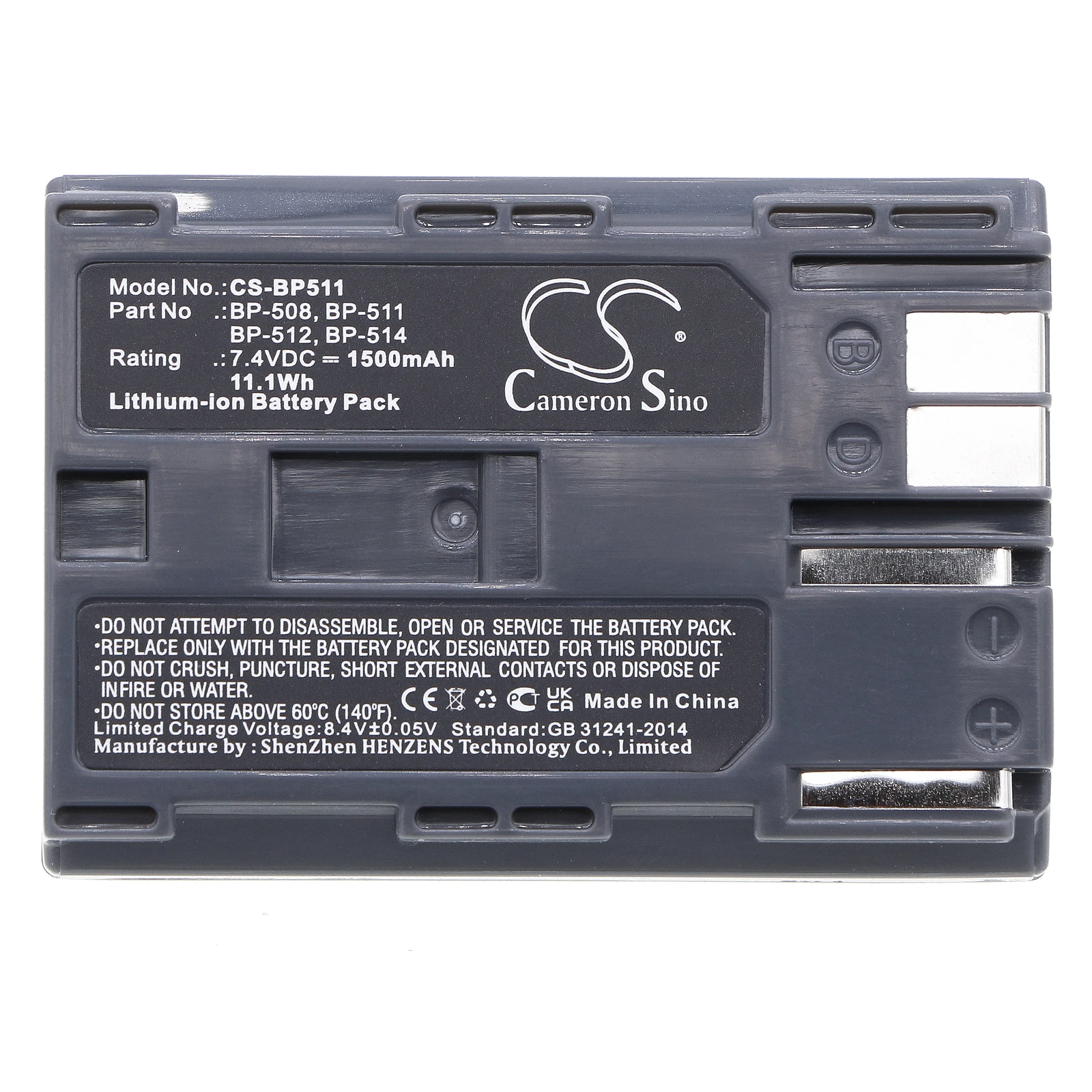 Li-ion Camera Battery for Canon,7.4v1500mAh,DM-MV450 DM-MVX1i EOS 10D EOS 20D FV10 FV100 FV2 MV300 MV300i Optura 20 Optura 200MC