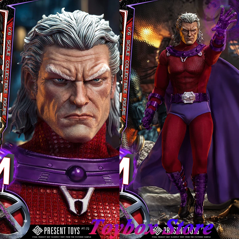 PRESENT TOYS PT-sp72 Normal Edition 1/6 Collectible Movable Anime Magneto Action Figure Marvel X-Men Mutant 12