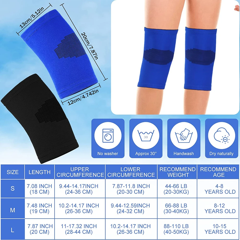 1Pairs Kids Knee Sleeve Kids Knee Brace Children Knee Support Child Knee Pads for Basketball, Volleyball,Sports,Gymnastics