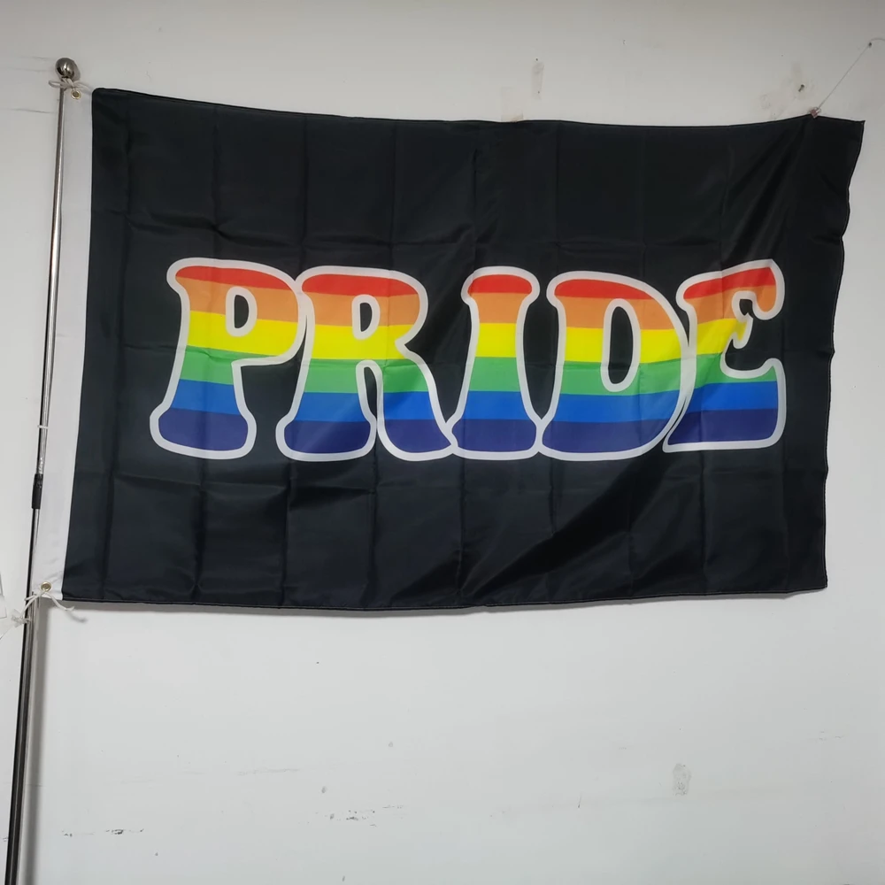

Pride Flag LGBTQ Flag 90x150cm, Rainbow Gay Pride Banner for Outdoor Decor, Vibrant Fade Resistant Polyester with Brass Grommets