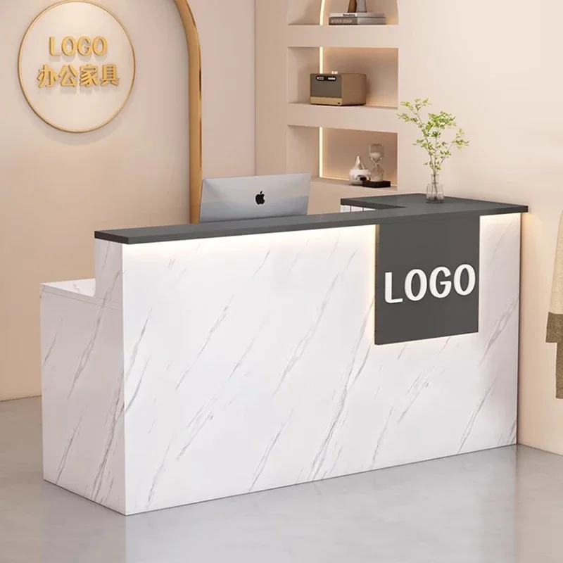 Small Cafe Reception Counter Simple Design Custom Style Reception Desk Beauty Salon Escritorios De Computadora Office  Furniture
