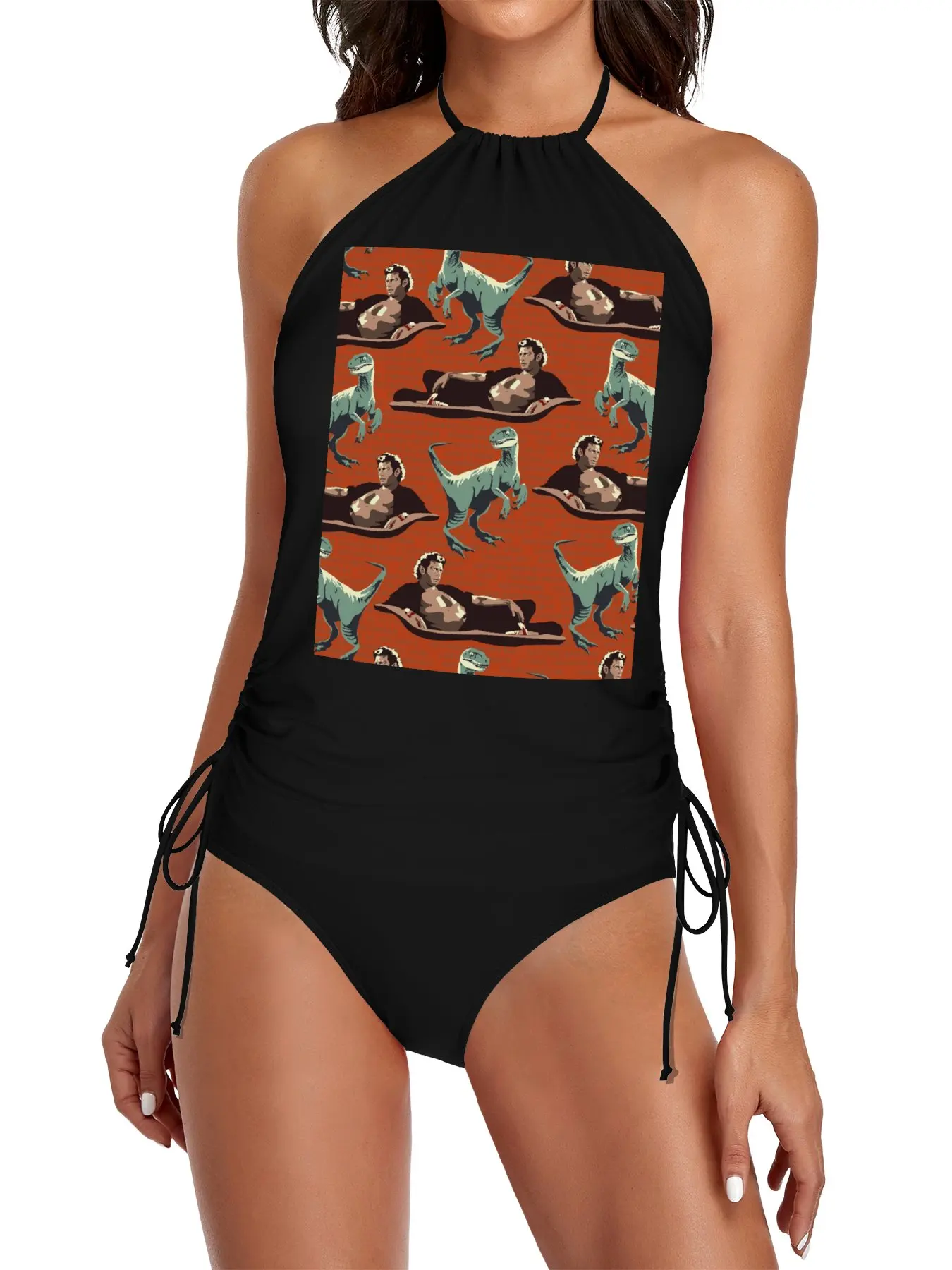 

Jurassic Geniuses Split Swimsuit Set Bikini women Women's summer dress black bikini