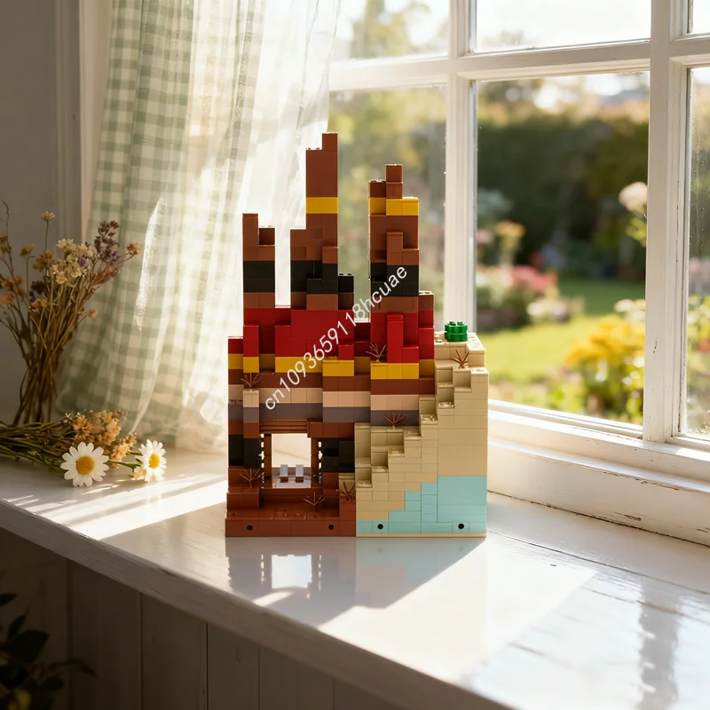 

1107 шт. MOC My World Mesa Badlands, мирная модель, строительные игрушки, блоки, архитектура, сборка, сделай сам, креативные рождественские подарки для детей