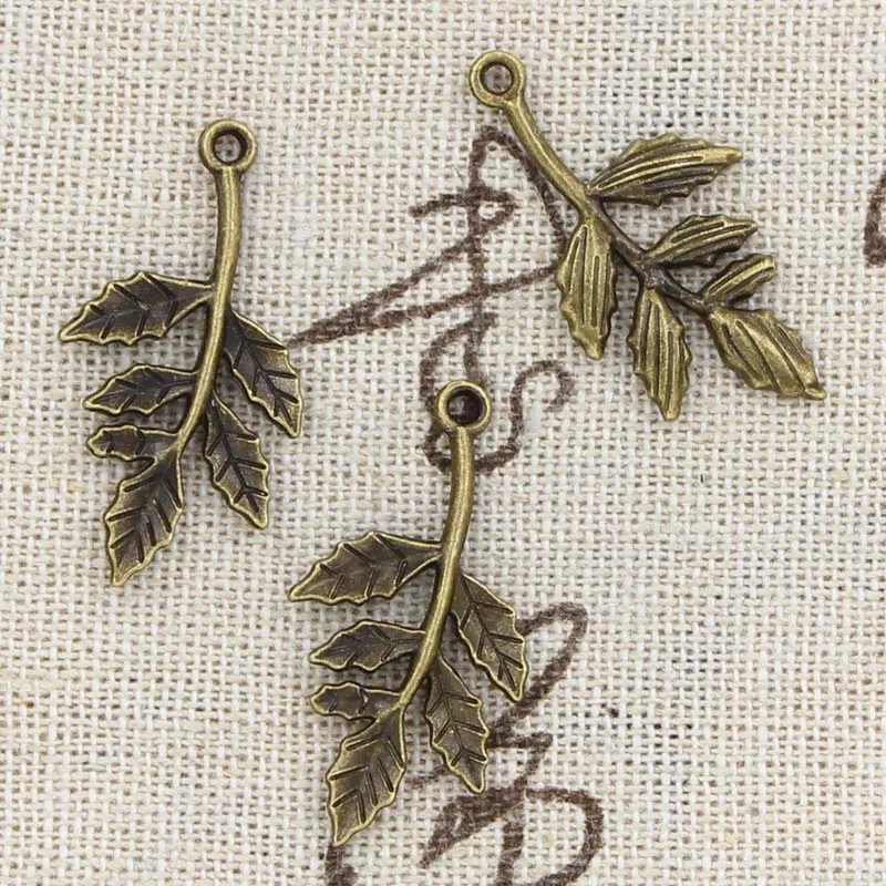 10 sztuk Charms liść drzewa 29x21mm Antique Making wisiorek fit, w stylu Vintage tybetański brąz, ręcznie robiona biżuteria DIY