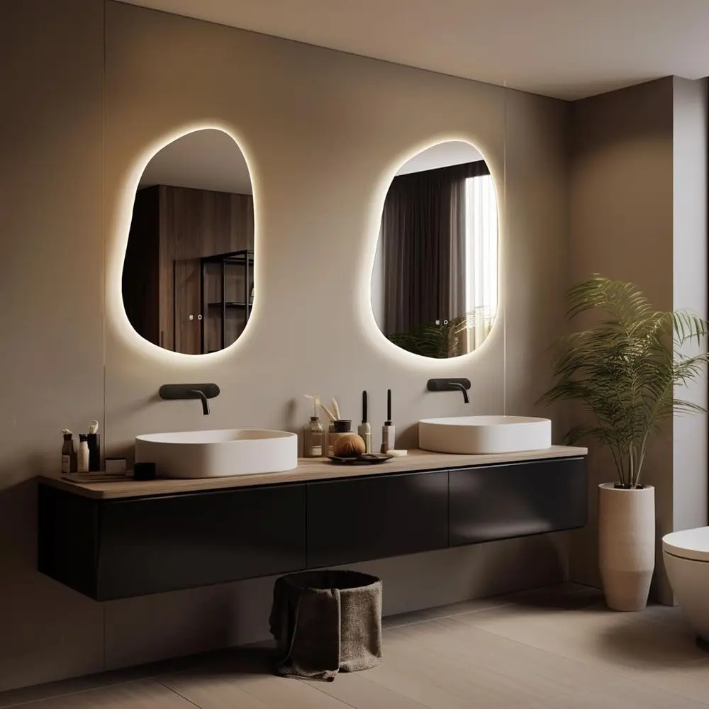 مرآة حمام مضيئة بمصابيح LED مقاس 22 × 30، مضادة للضباب، 3 ألوان وإضاءة قابلة للتعتيم، قابلة للتركيب على الحائط #3