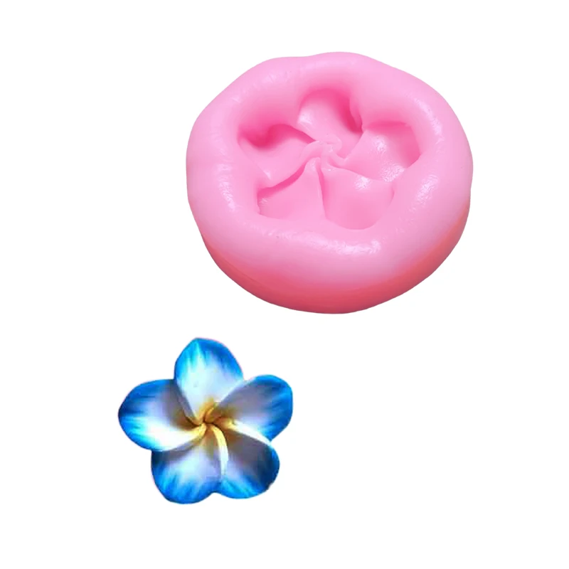 Flower Shape Silicone Cake Mold Gardenia Plumeria Rubra Soap Fondant Molds Cupcake Jelly Candy Chocolate Decoration Baking Tool