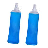 2x Soft Flask Handheld Foldable Water Bottle for Outdoor Jogging Hiking