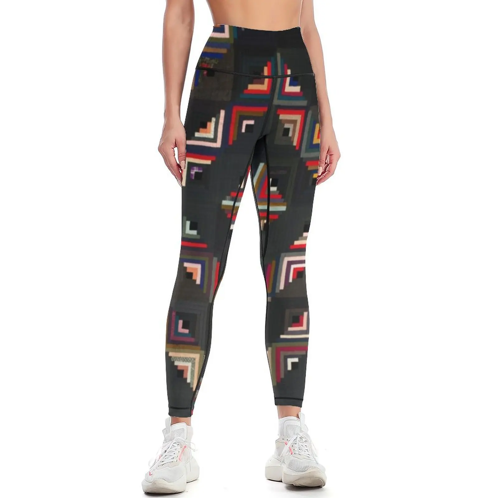 

Log Cabin Quilt Leggings trousers Fitness clothing Womens Leggings