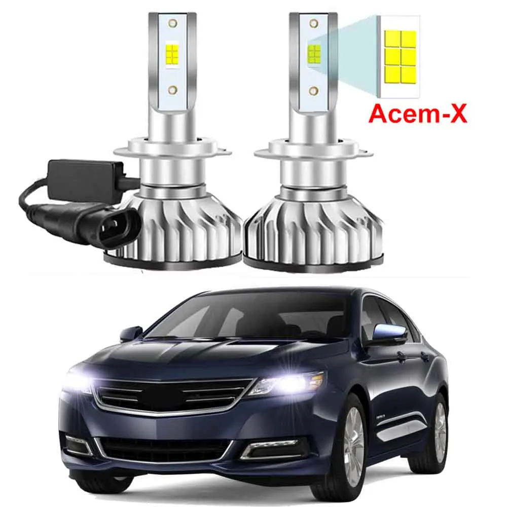 

2Pcs Hi/Lo Beam HB3 9005 Car LED Headlight Bulbs For Chevrolet Impala 2016 -2020 (Fit Original halogen bulbs model only)