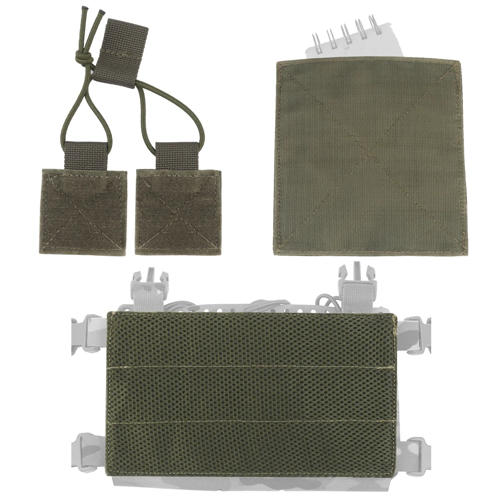 Tactical Chest Mesh Cushion Pad/Admin Pouch Insert Pouch/Radio Fastener,with Hook and Loop,for D3CRM MK3 MK4 Chest Rig Vest